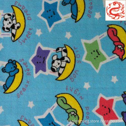 textile woven printed 100% cotton flannel fabric